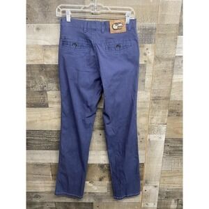 Gucci vintage Boot Cut Navy pants Silver Gucci Label On Back SZ 28